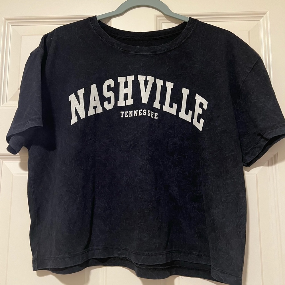 Nashville Graphic Blue/Black Marble Tee